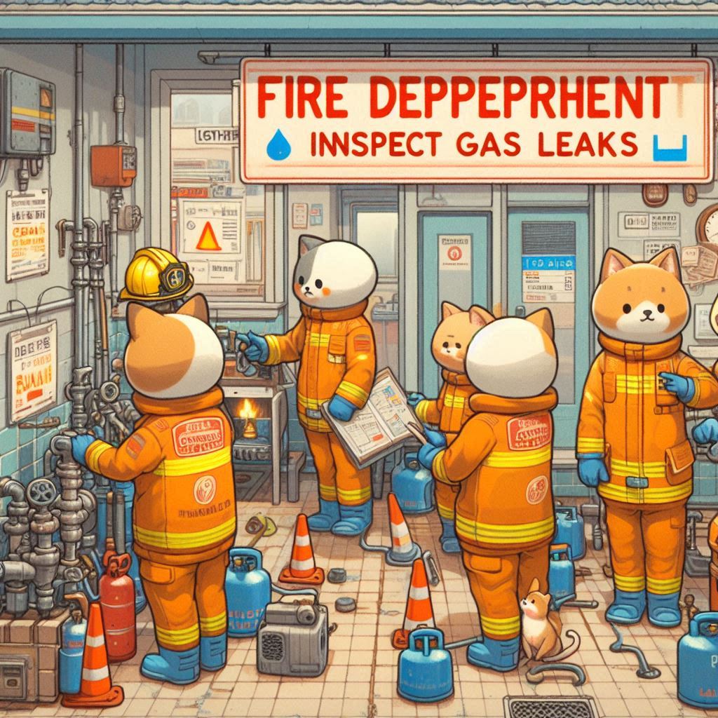 Fire Department Inspect for Gas Leaks