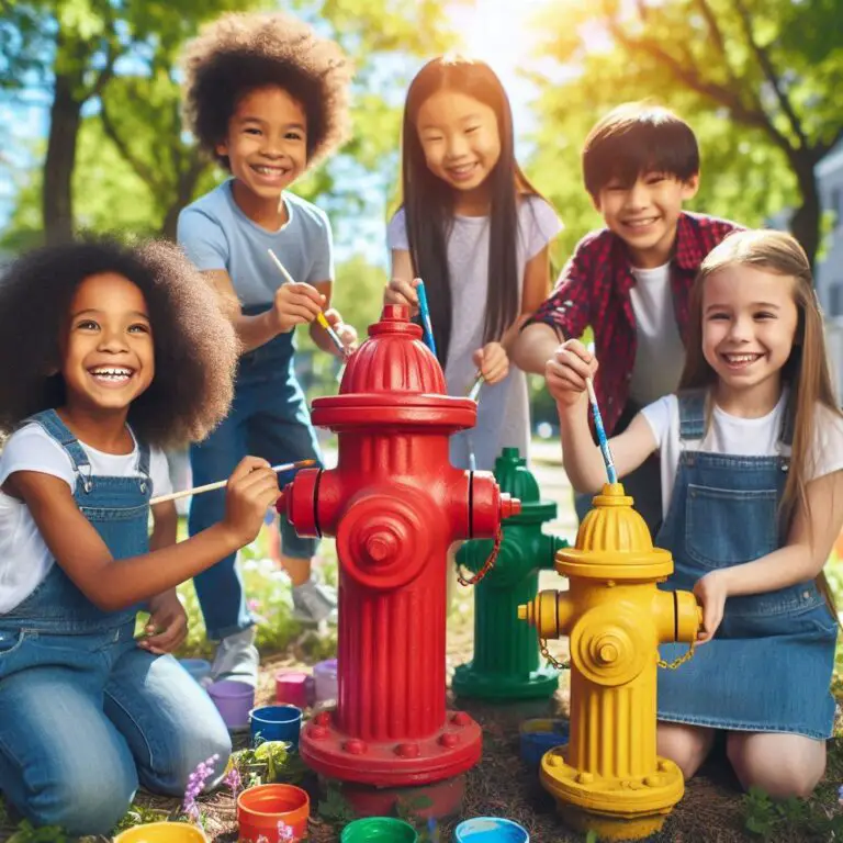 Painting Fire Hydrants
