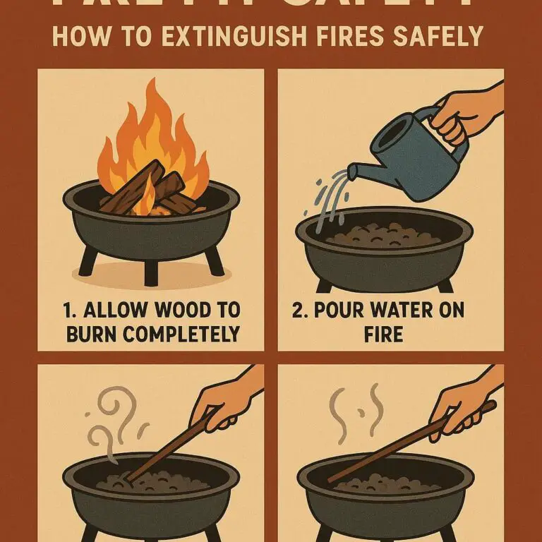 fire pit safety how to extinguish fires safely