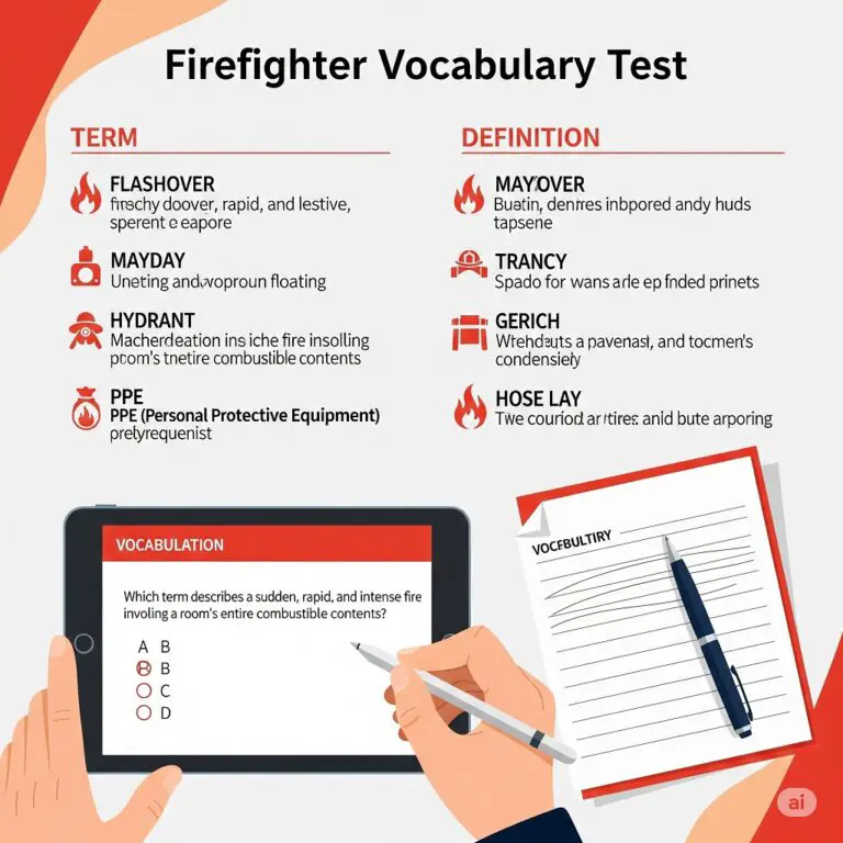 firefighter vocabulary test