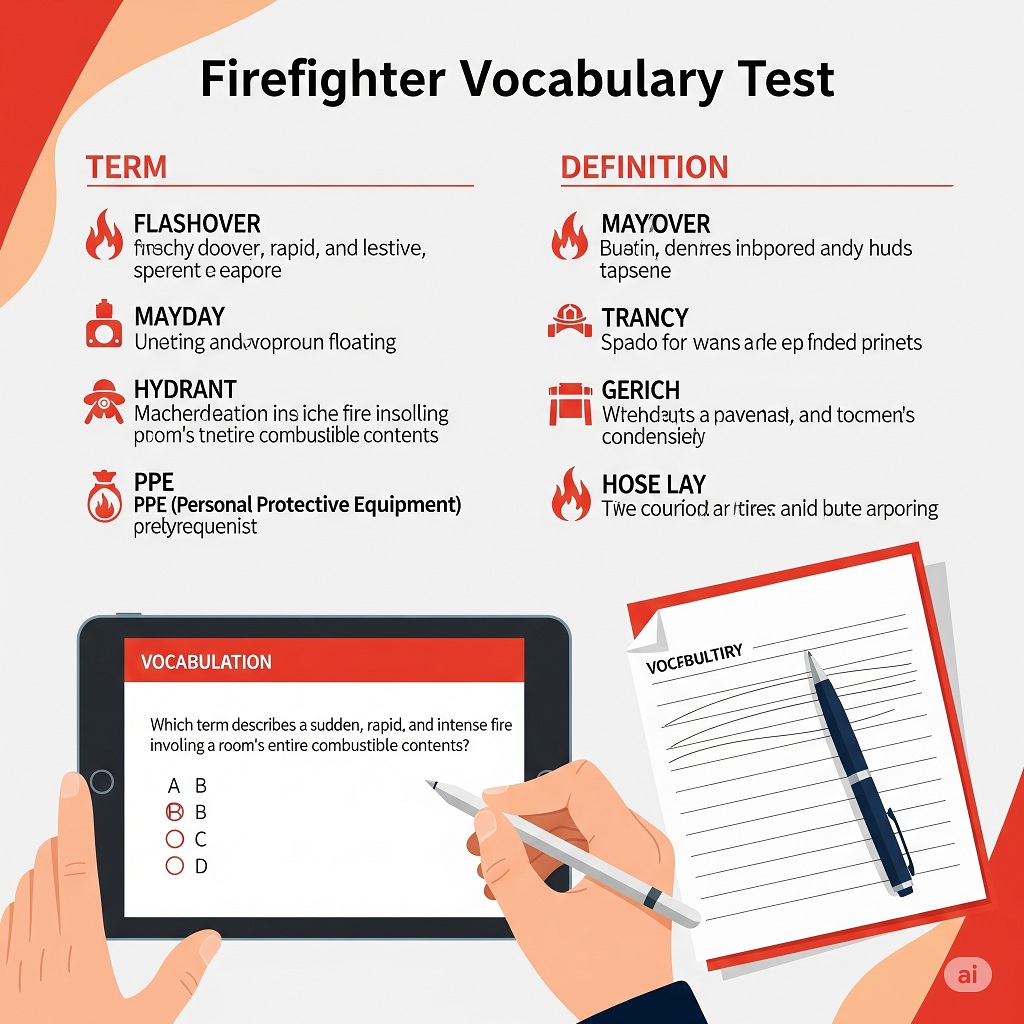 firefighter vocabulary test