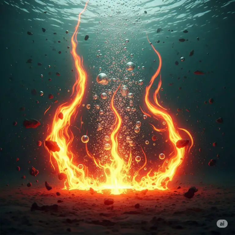 Fire Burning Underwater