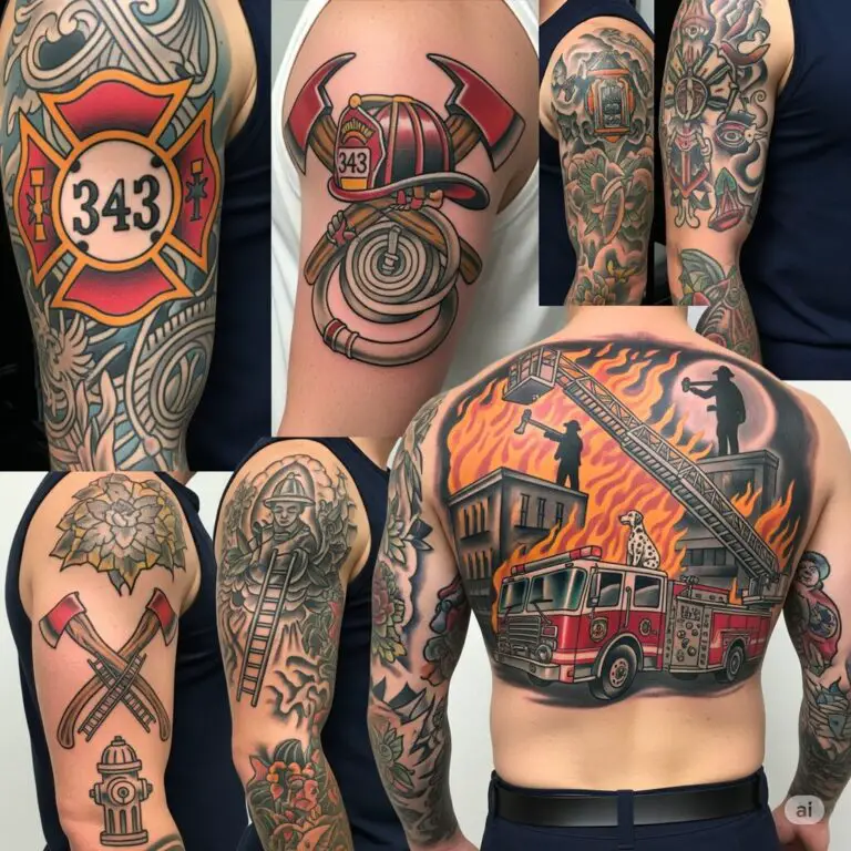 Firefighters with Tattoos